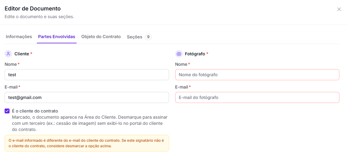 Imagem da novidade: Assinatura de documento com contratante diferente do cliente