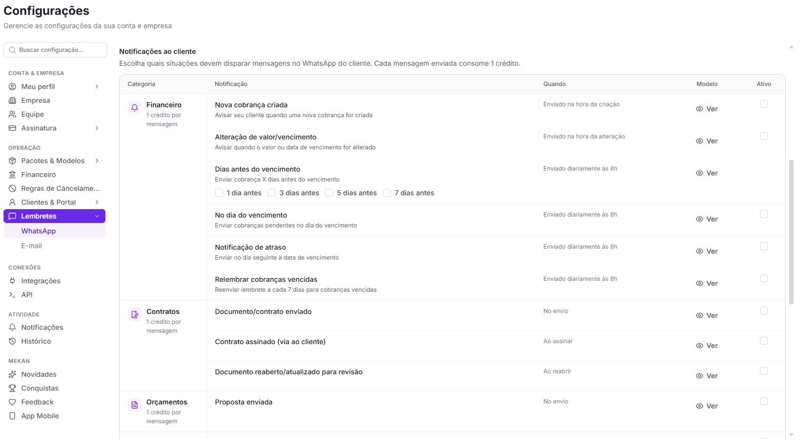 Imagem da novidade: Muito mais notificações para seu cliente