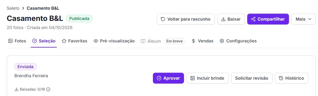 Imagem da novidade: Incluir brinde na SELETO