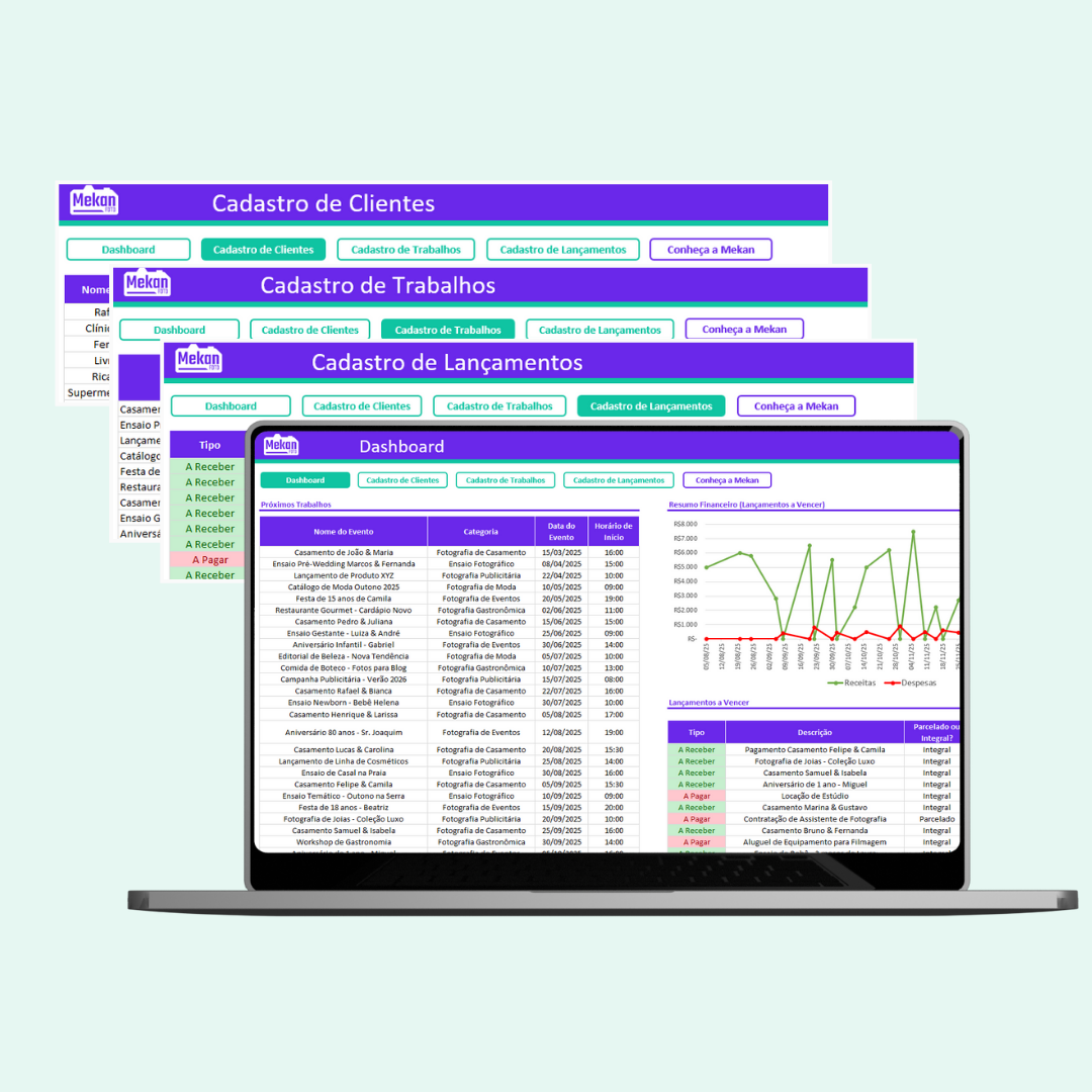 Planilha GRATUITA automatizada para Gestão de Fotógrafos